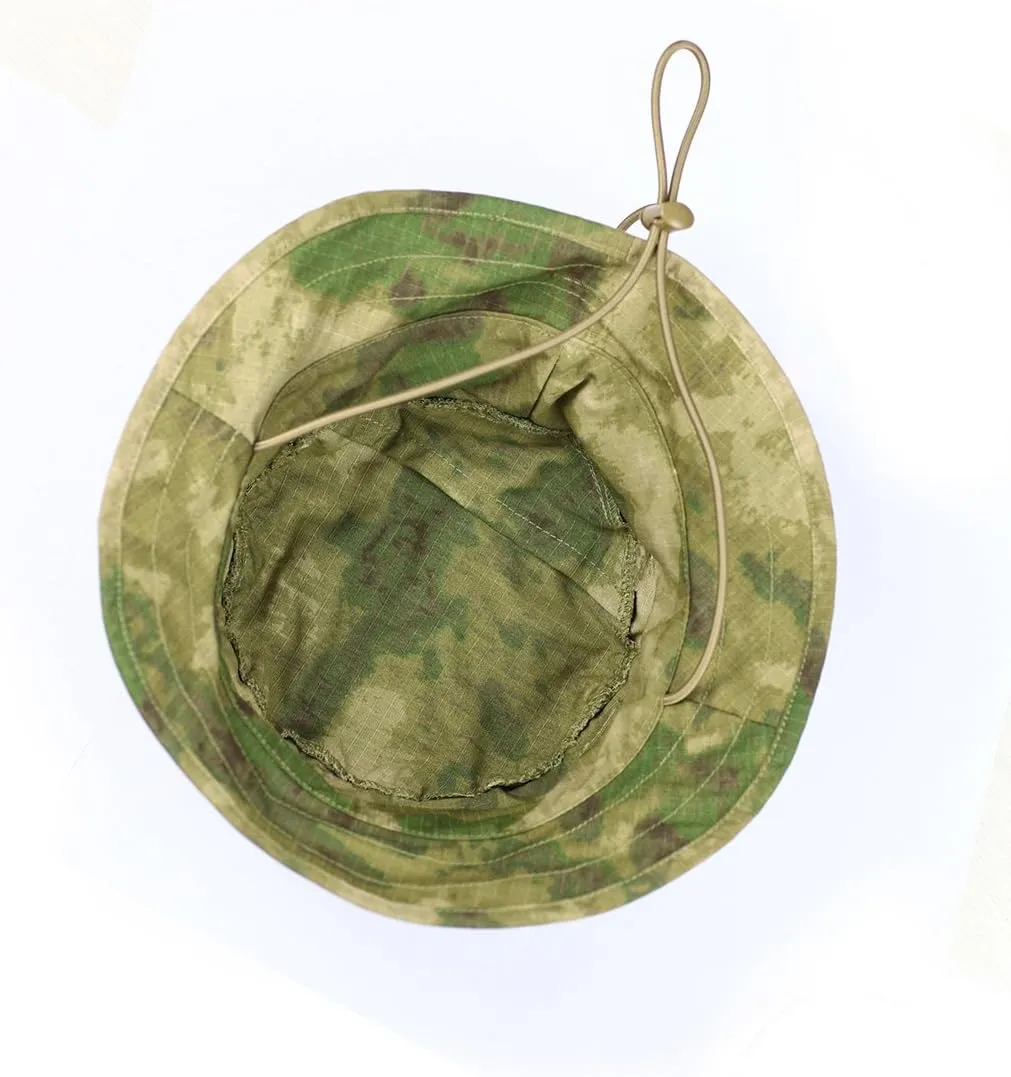 Boonie Hat Military Camo Cap Hunter Sniper Ghillie Bucket Hats Adjustable Jungle Bush Hat