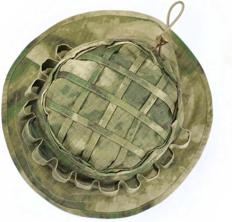 Boonie Hat Military Camo Cap Hunter Sniper Ghillie Bucket Hats Adjustable Jungle Bush Hat