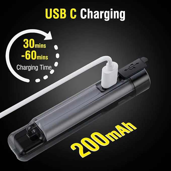 BORUIT S1 Pen Light USB C Rechargeable Keychain EDC Flashlight 80 Lumens Super Bright Pocket Mini Flashlight with 5 Light Modes for Camping Work and Emergencies (2PCS Grey)
