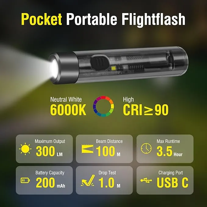 BORUIT S1 Pen Light USB C Rechargeable Keychain EDC Flashlight 80 Lumens Super Bright Pocket Mini Flashlight with 5 Light Modes for Camping Work and Emergencies (2PCS Grey)