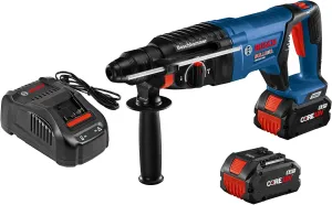 Bosch GBH18V-45CK27-RT 18V EC Brushless SDS-Plus Bulldog 1 in. Cordless Rotary Hammer Kit with (2) CORE18V 8 Ah High Power Batteries (Renewed)