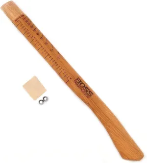 Boss Hammer 18.25 Inch Replacement Handle - Hand-Selected American Hickory with Linseed Oil Finish - Includes Wedges for Secure Fit, Laser Engraved for Durability - Made in The USA - HRH18