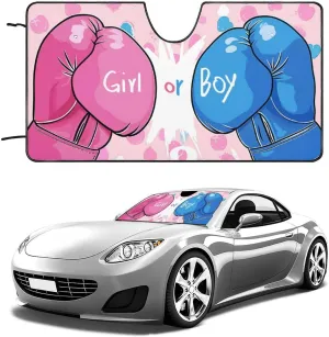 Boxing Windshield Sun Shade Foldable Reflective Sun Shade Blocks UV Rays,Car Interior Accessories