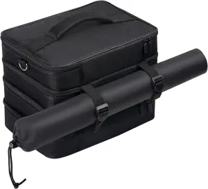 Brappo Travel Bag compatible DND Miniatures, DND Dice, Maps, DM's Guide, and Player's Handbook, For RPG, MTG Tabletop Game Collections(Case Only) (black)