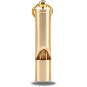 Brass Emergency Survival Whistle 125dB with Keychain