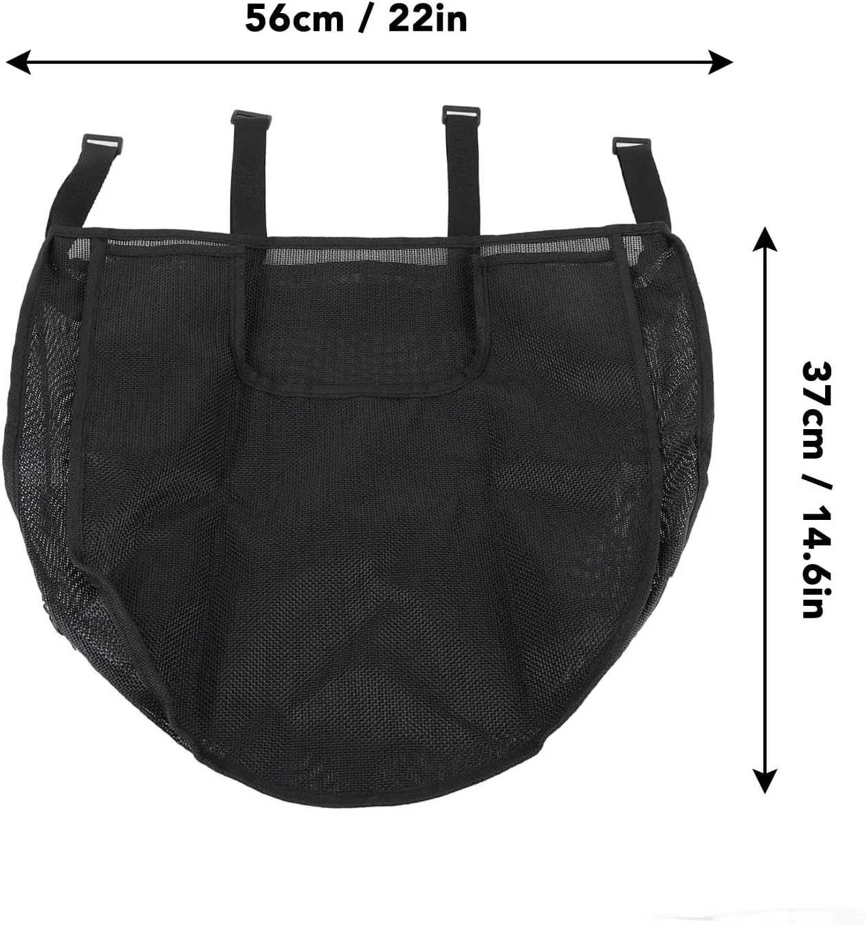 Breathable Mesh Bath Toy Organizers Large Capacity, Bathroom Toy Bag, Wall Hanging Zippered Storage Bag with Hooks, Suitable for Bathroom (Black)