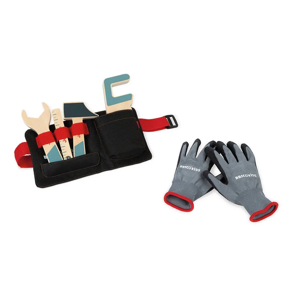 Brico' Kids | Tool Belt & Gloves Set | Pretend Play