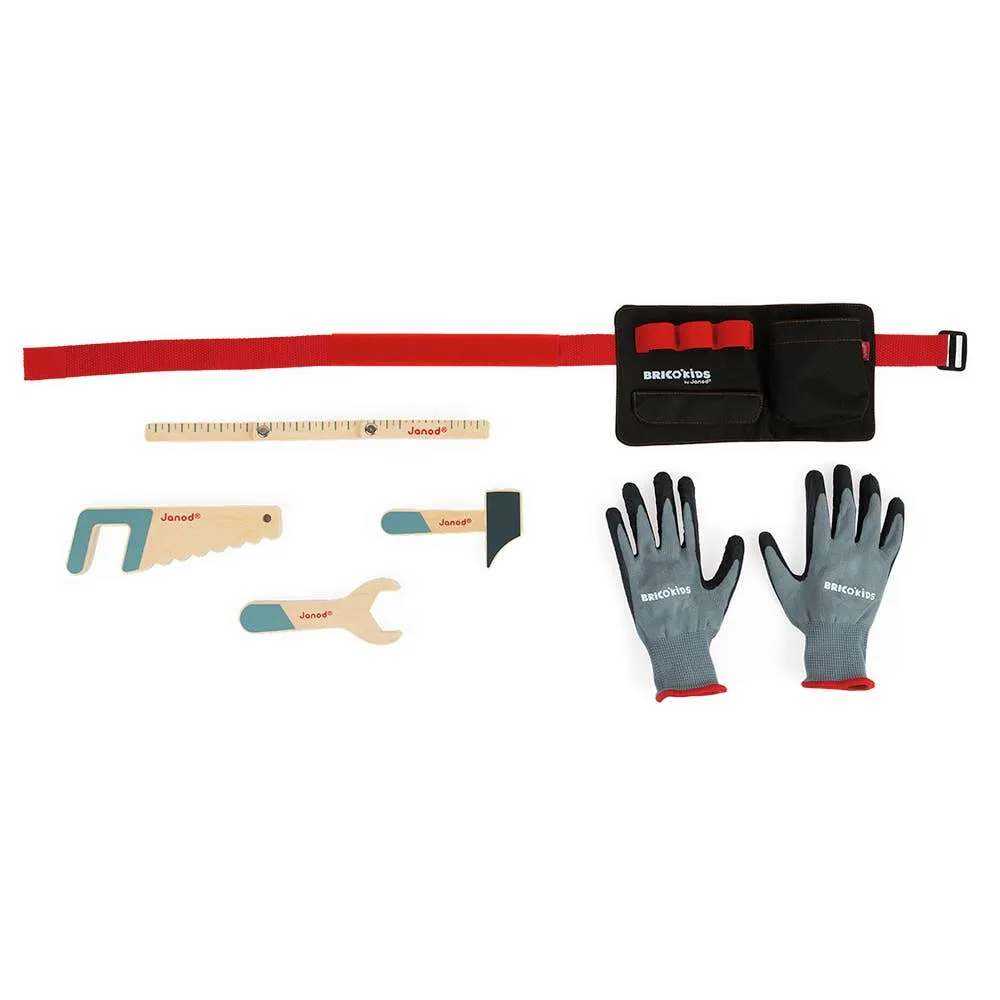 Brico' Kids | Tool Belt & Gloves Set | Pretend Play