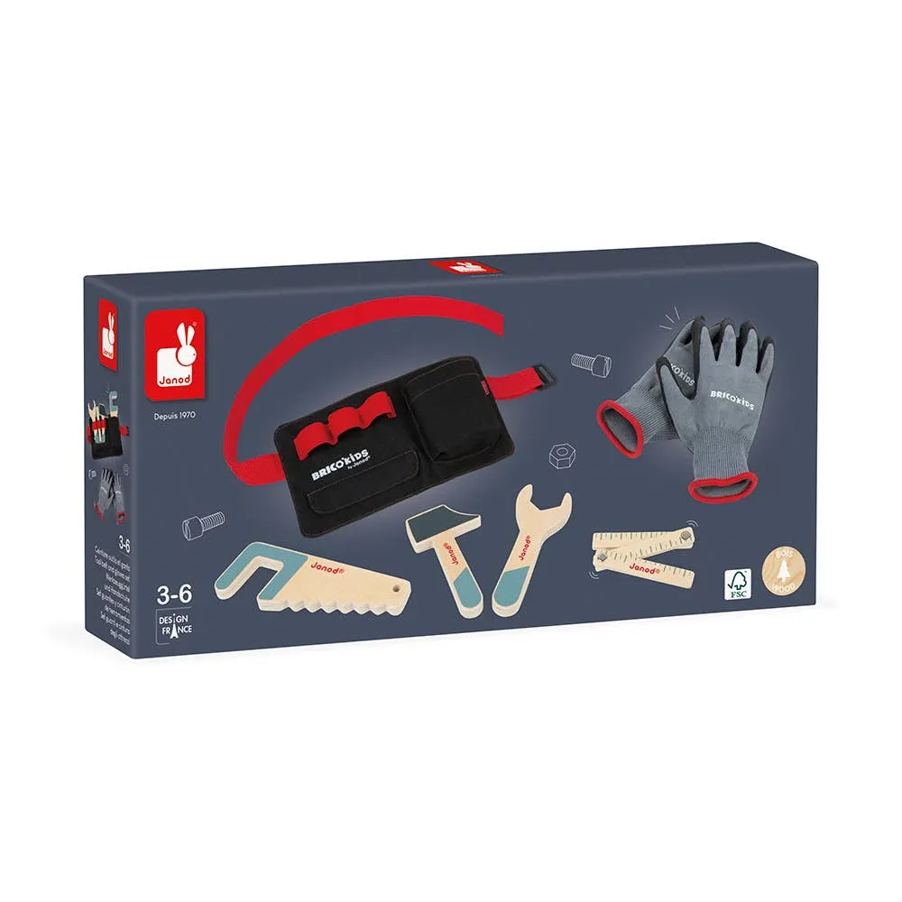 Brico' Kids | Tool Belt & Gloves Set | Pretend Play
