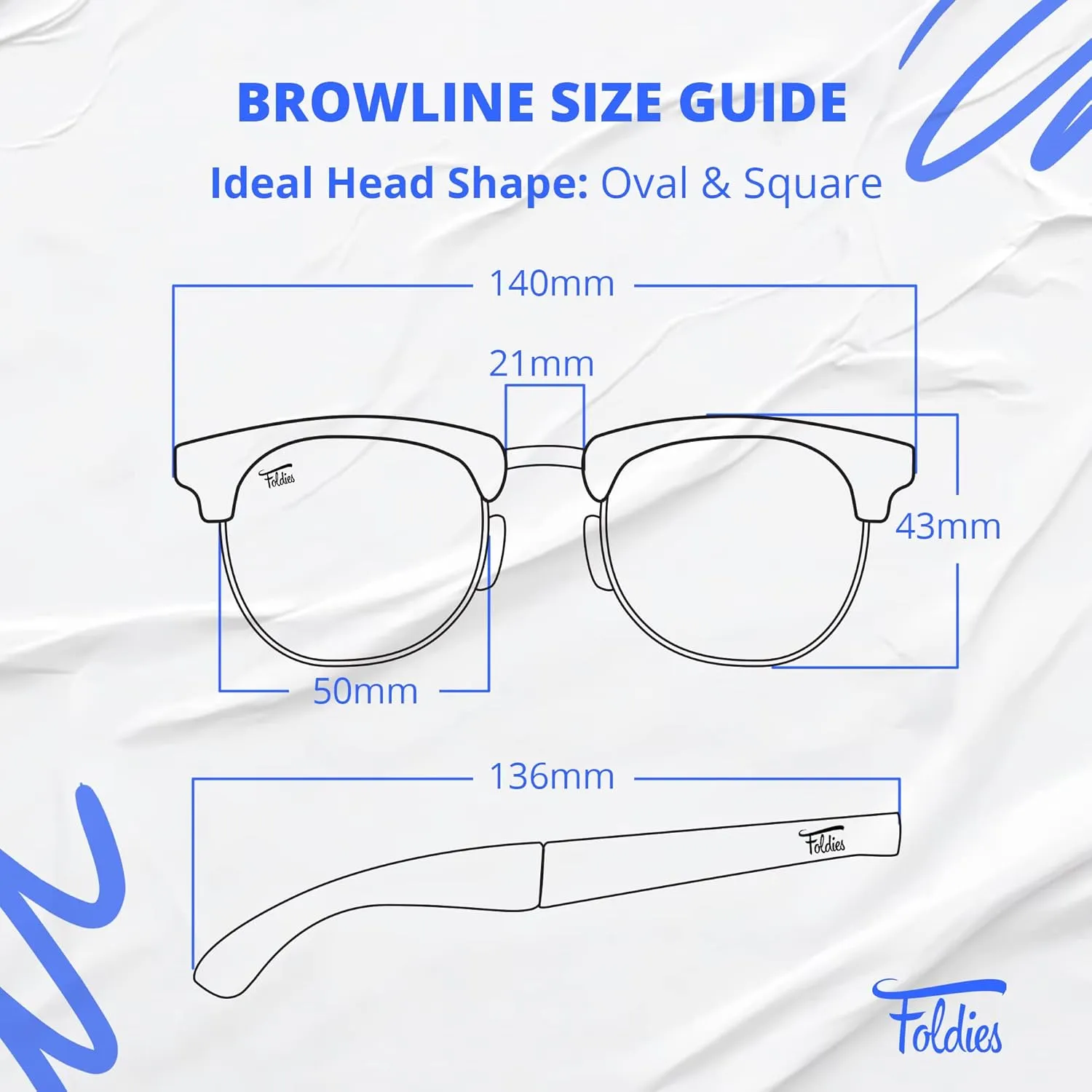 Browline Folding Sunglasses Polarized, UV400, UVA, UVB Protection for Men Women, Folding Sunglasses Leather Case