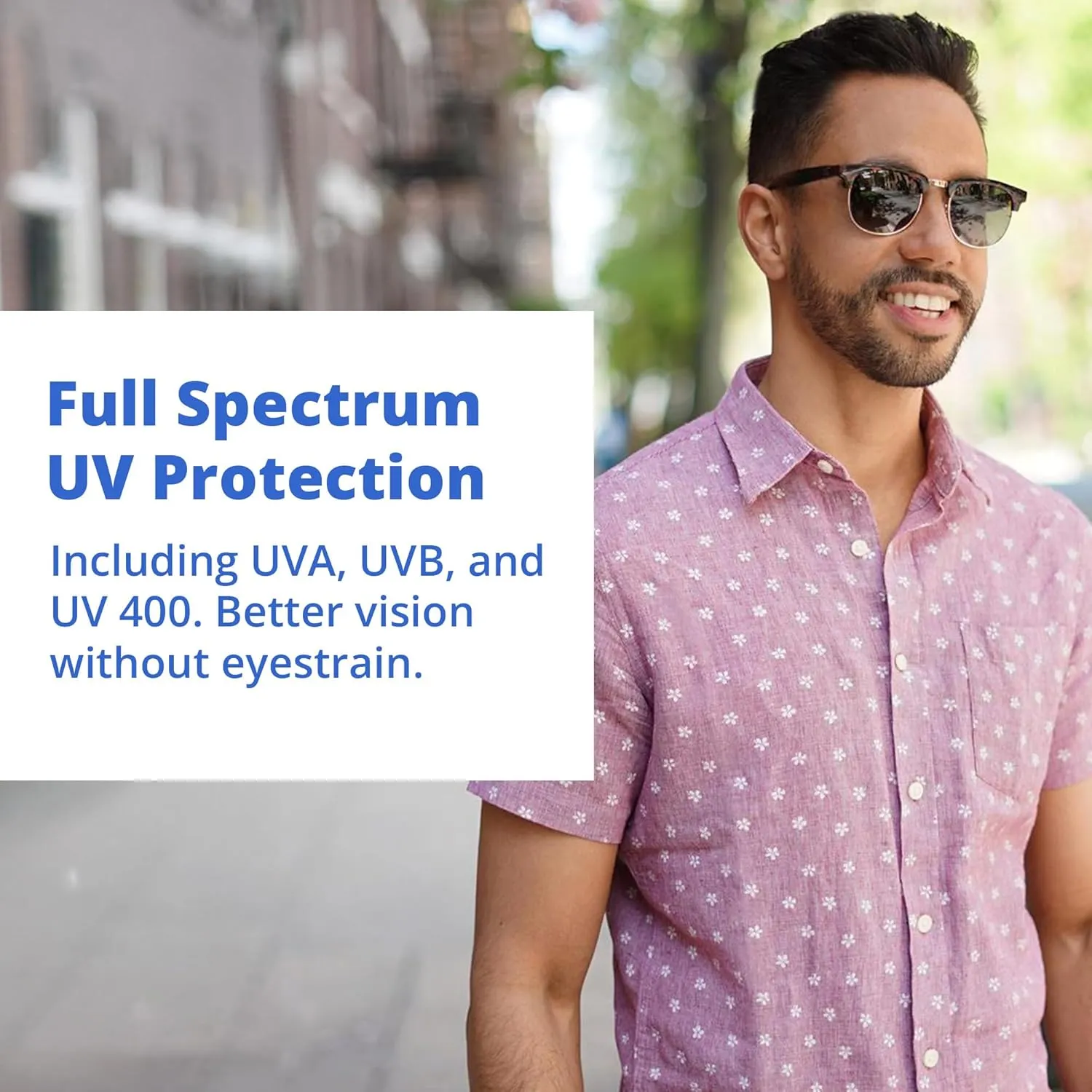 Browline Folding Sunglasses Polarized, UV400, UVA, UVB Protection for Men Women, Folding Sunglasses Leather Case