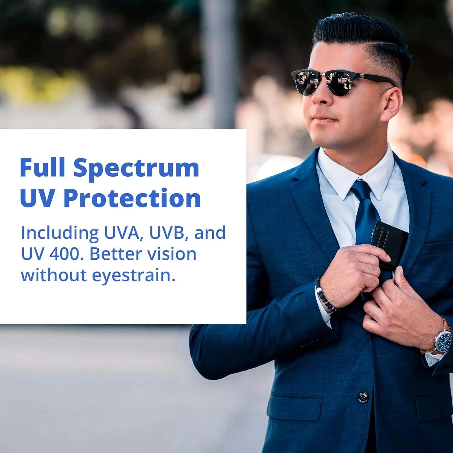 Browline Folding Sunglasses Polarized, UV400, UVA, UVB Protection for Men Women, Folding Sunglasses Leather Case