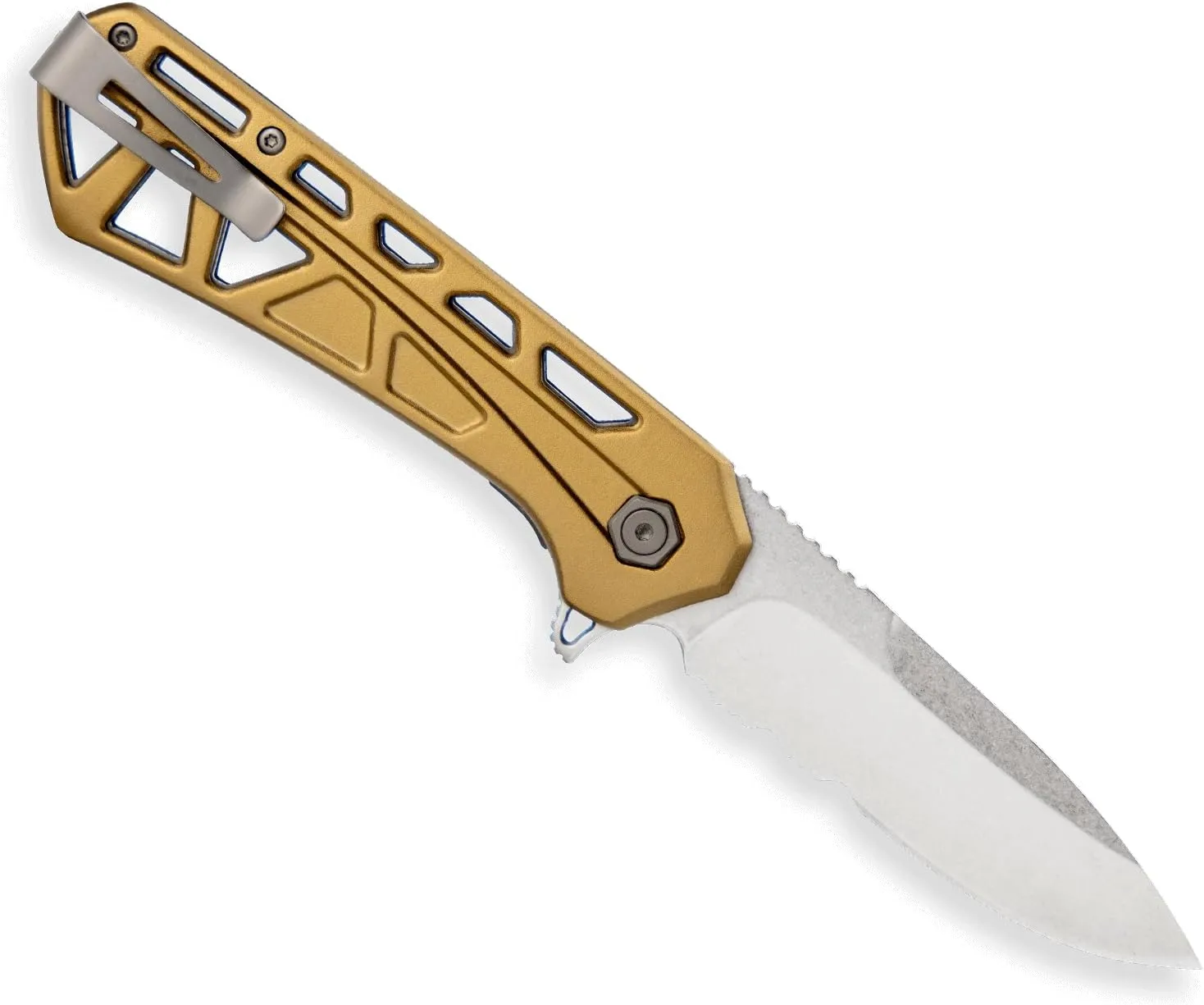 Buck Knives 812 Trace Partially-Serrated Pocket Knife, Bronze