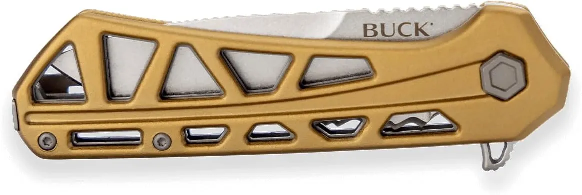Buck Knives 812 Trace Partially-Serrated Pocket Knife, Bronze