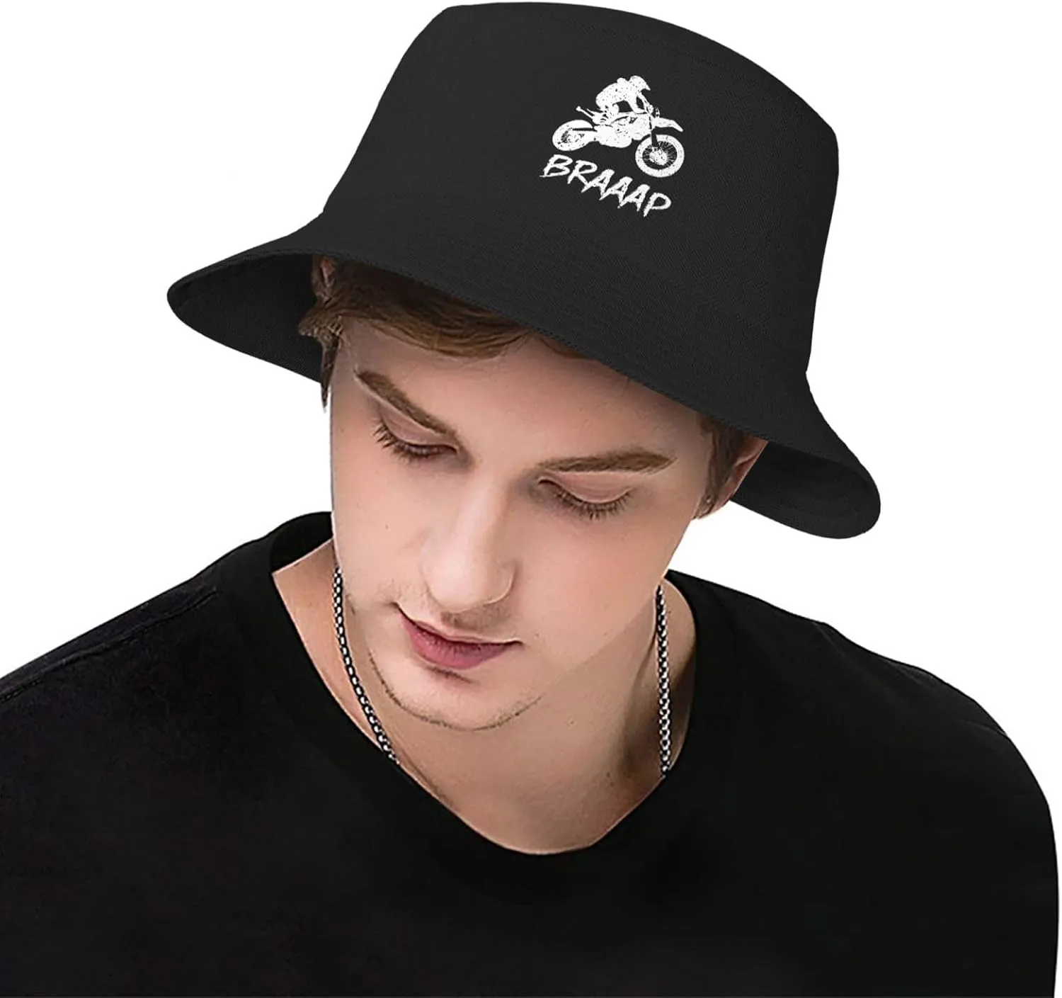Bucket Hat for Beach Summer Outdoor Dirt BKE Motocross American Flag Cap