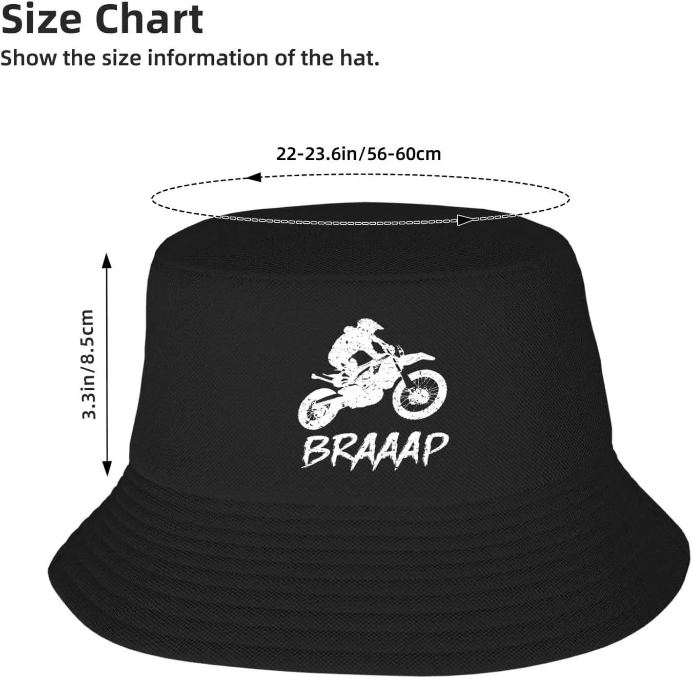 Bucket Hat for Beach Summer Outdoor Dirt BKE Motocross American Flag Cap