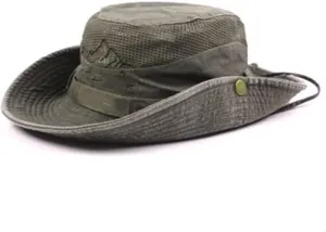 Bucket Hat Men's Cap Summer Mesh Breathable Retro Cotton Bucket Hat Panama Jungle Fishing Hats Dad's Beach Cap Buck