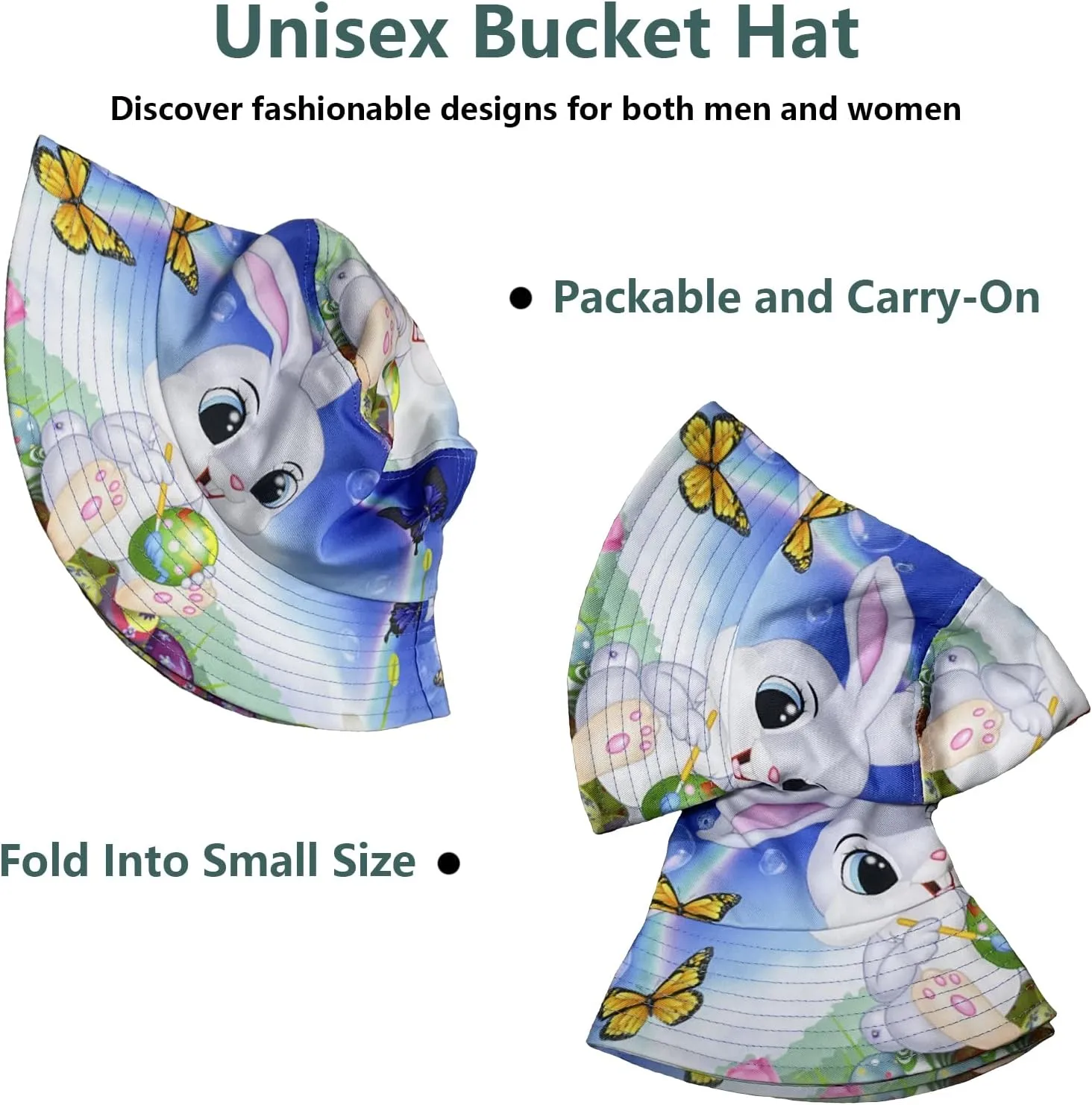 Bucket Hat Packable Sun Hats Fisherman Outdoor Summer Beach Caps for Men Women