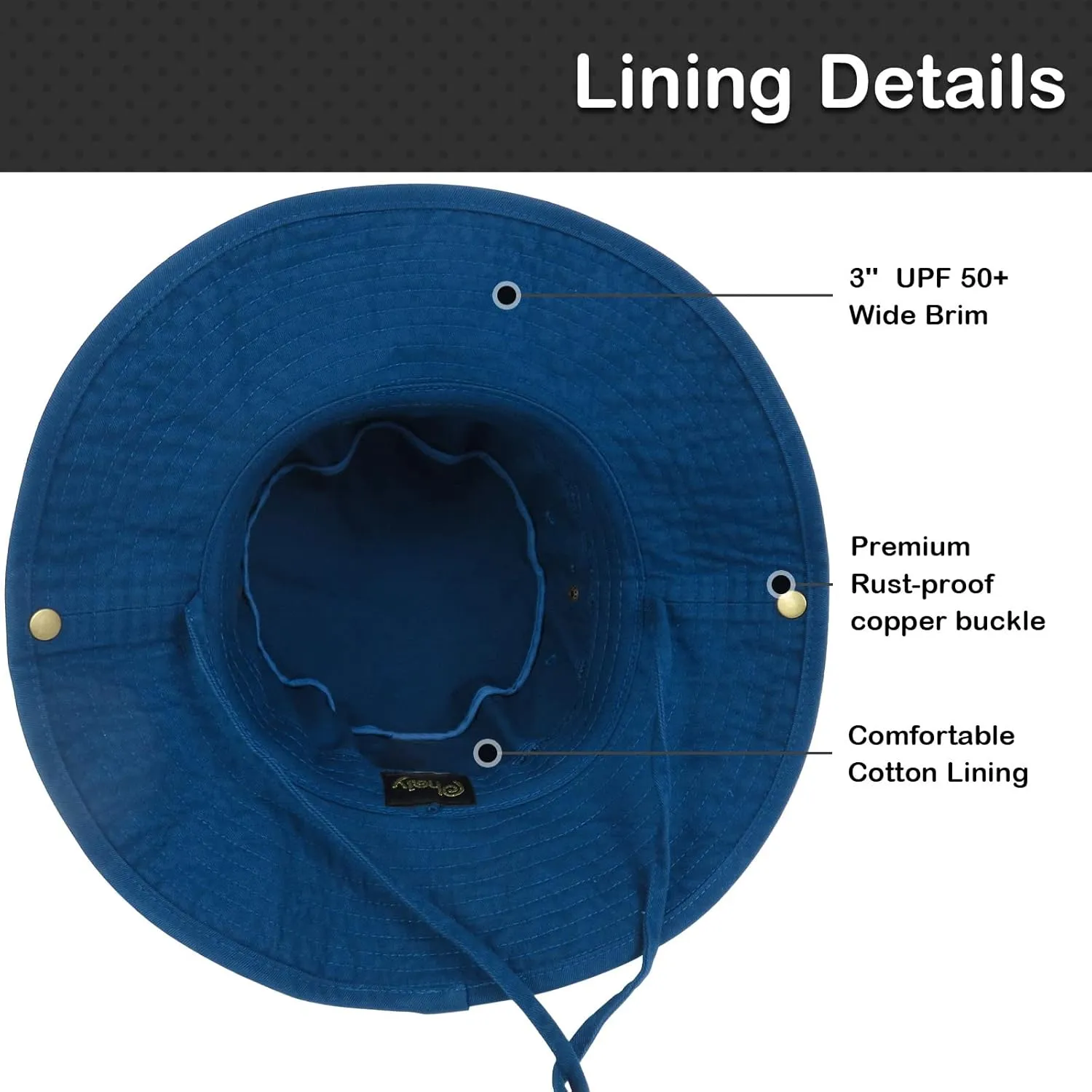 Bucket Hat Wide Brim UV Protection Sun Hat Boonie Hats Fishing Hiking Safari Outdoor Hats for Men and Women