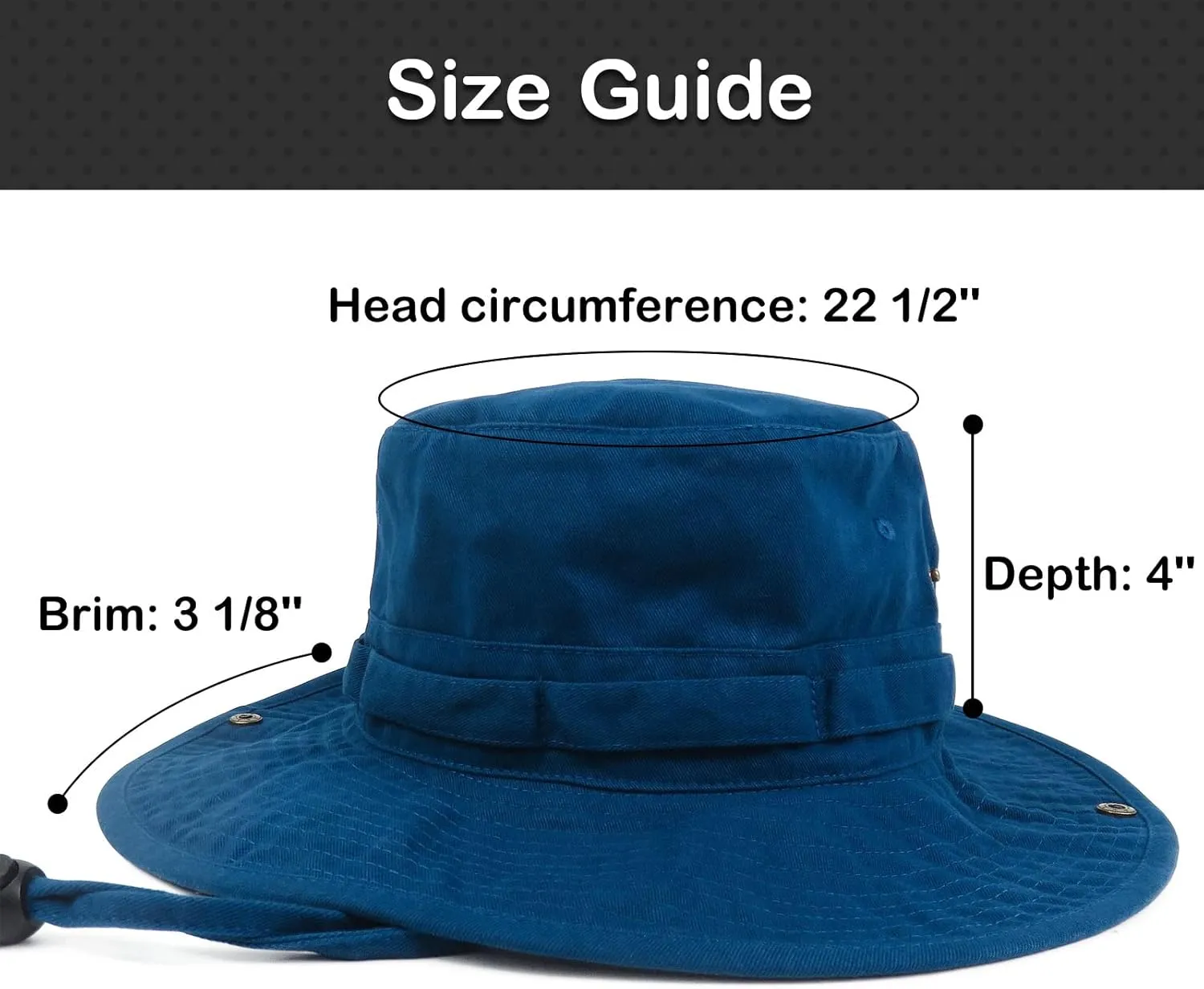 Bucket Hat Wide Brim UV Protection Sun Hat Boonie Hats Fishing Hiking Safari Outdoor Hats for Men and Women