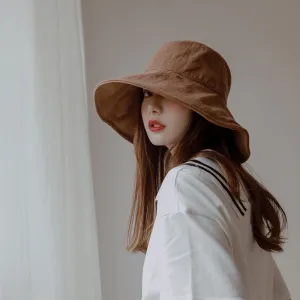 Bucket Hat Women Outdoor Summer Sun Hats Foldable Wide Brim Bucket Hats Large Sun Hats Black Beige Khaki Coffee 2020 Fashion New