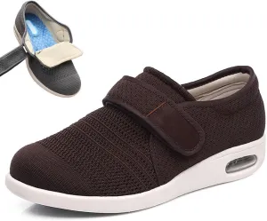 bumuam Diabetic Shoes for Elderly Men,Adjustable Closure for Arthritis Swollen Edema Plantar Fasciitis Swollen Feet Walking Shoes