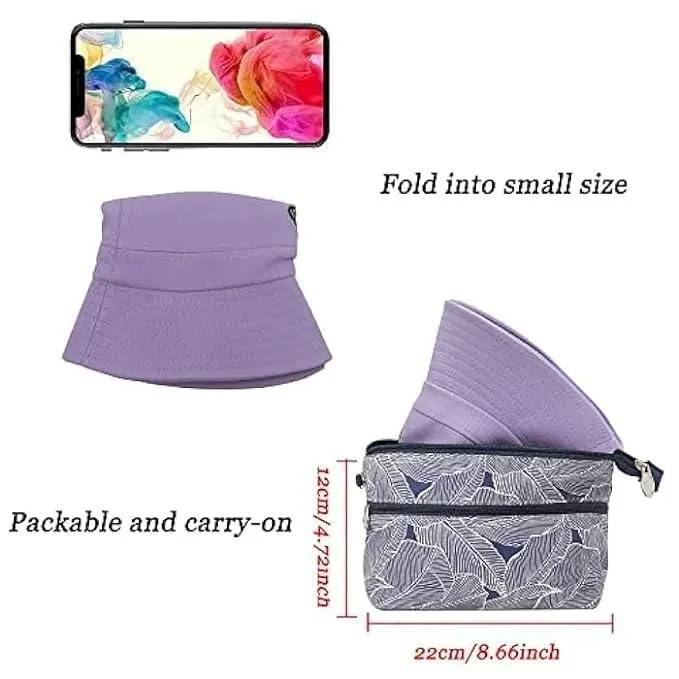 Butterfly Pattern Bucket Hat for Women - Sun Protection Headwear, Unisex Design, Foldable & Easy to Carry Cotton Spring/Summer Hat