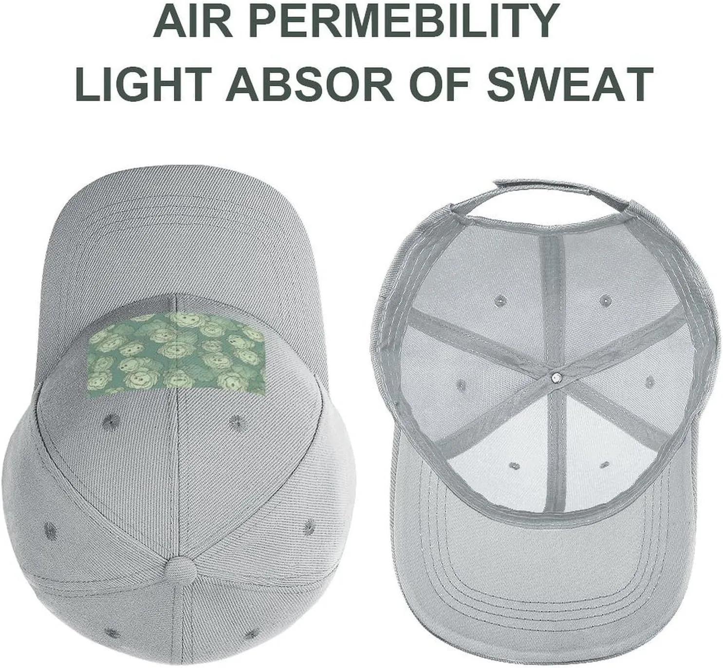Cabbage Pattern Baseball Hat Adjustable Fashionable Dad Hat Baseball Caps Outdoor Golf Hat for Men Women
