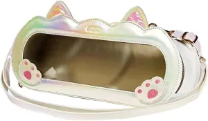 CALEMBOU Clear BJD Doll Display Case Bag, 13.7 Inches OB11 Doll Mini Figures, Portable 1/6 Doll Storage Case Hanging Bag