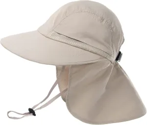 Camptrace Toddler Kids Sun Hats with Neck Flap UPF 50  UV Protection Wide Rigid Brim Boys Girls Beach Swim Sunhat