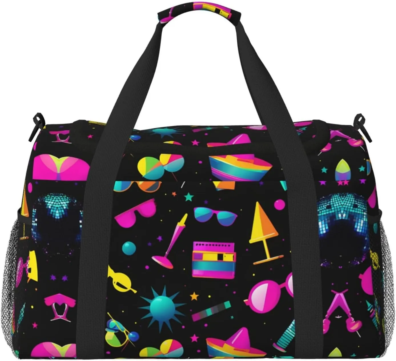 Candle glasses print Weekender Overnight Carry On Bag Gym Luggage Bag Duffel Bag for Travel Women