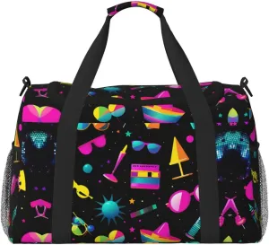 Candle glasses print Weekender Overnight Carry On Bag Gym Luggage Bag Duffel Bag for Travel Women