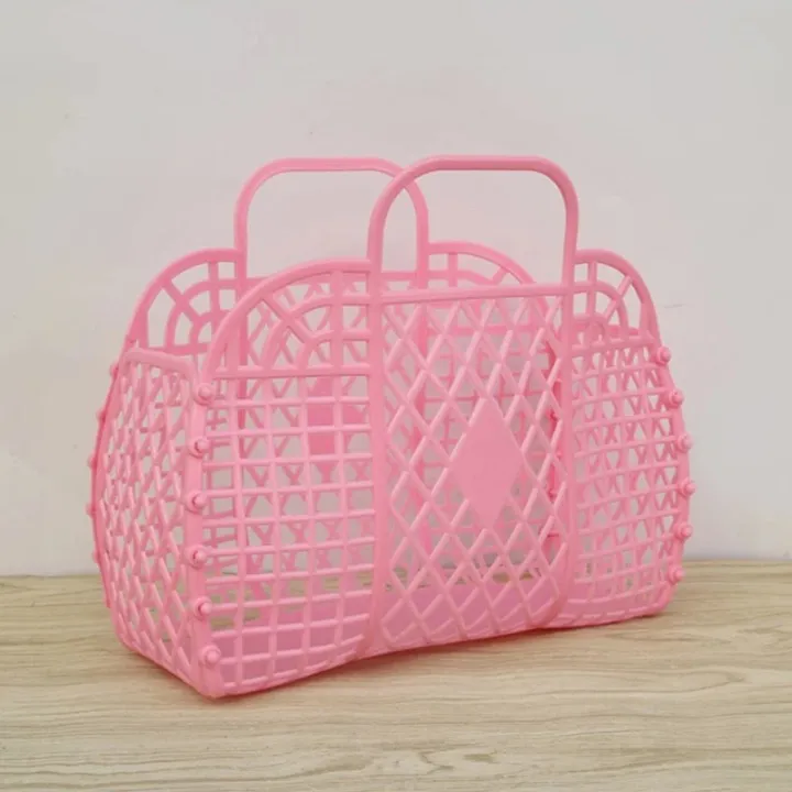 Candy Colors PVC Assembly Mesh Basket Bag