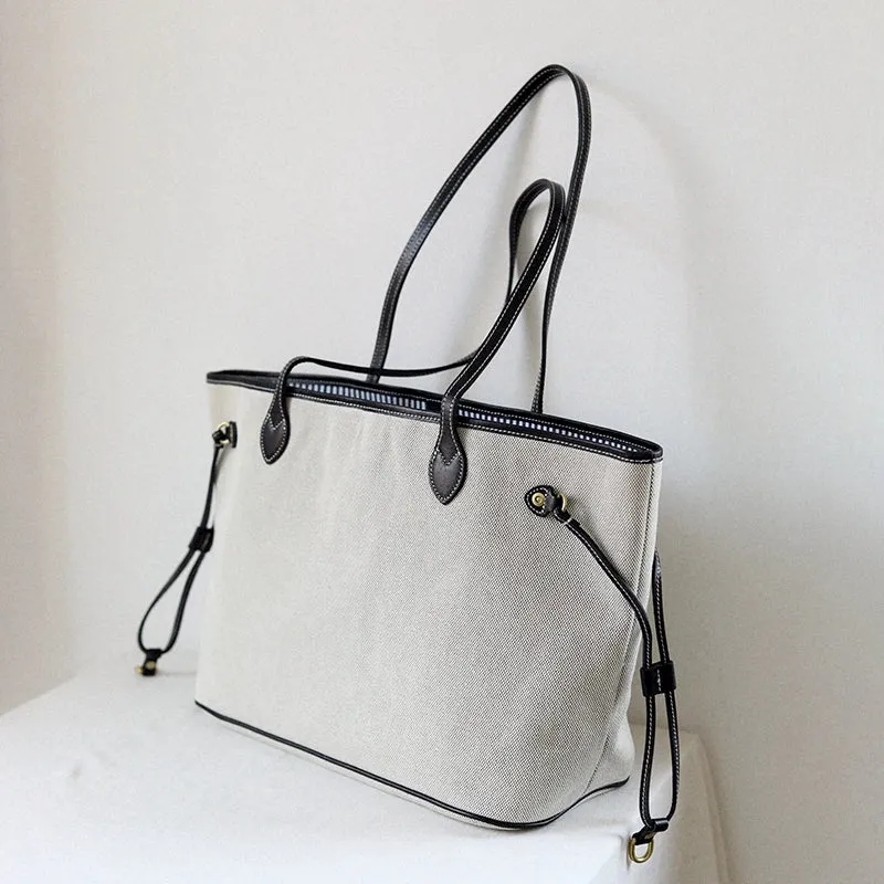 Canvas Leather Tote