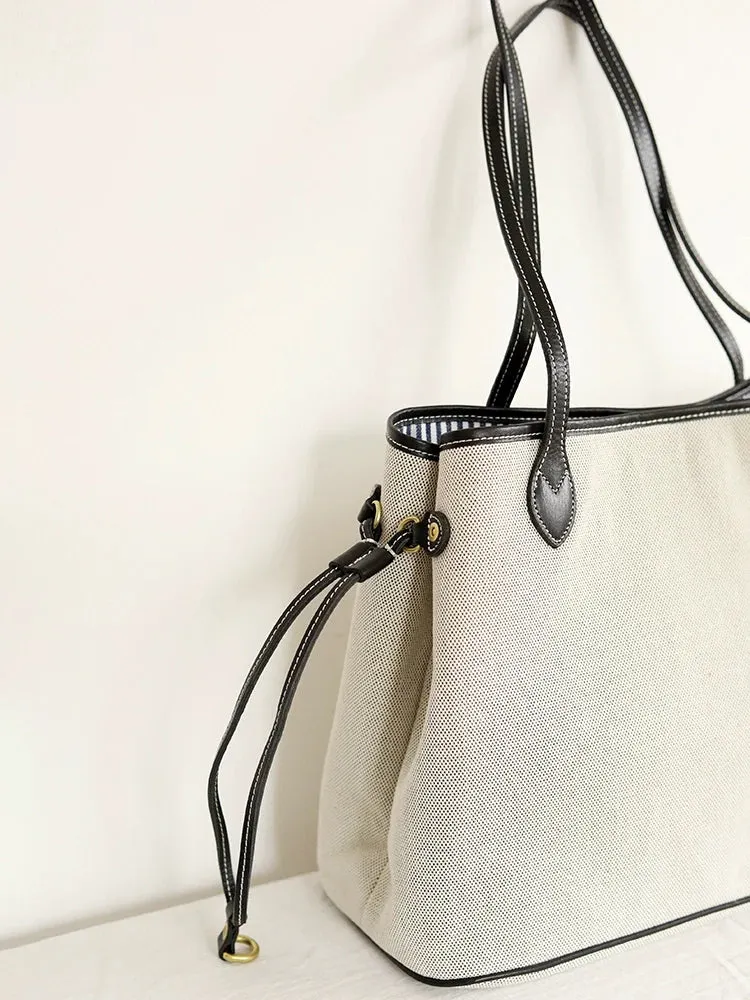 Canvas Leather Tote