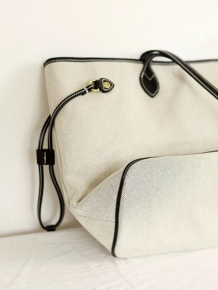 Canvas Leather Tote