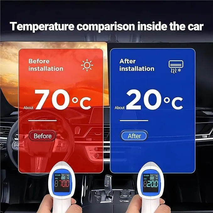 Car Front Windshield Sun Shade for Daewoo Nexia (KLETN) 1995-2008, Aluminum Foil Foldable Blocks UV Sun Heat Protection Protects Interior,Black