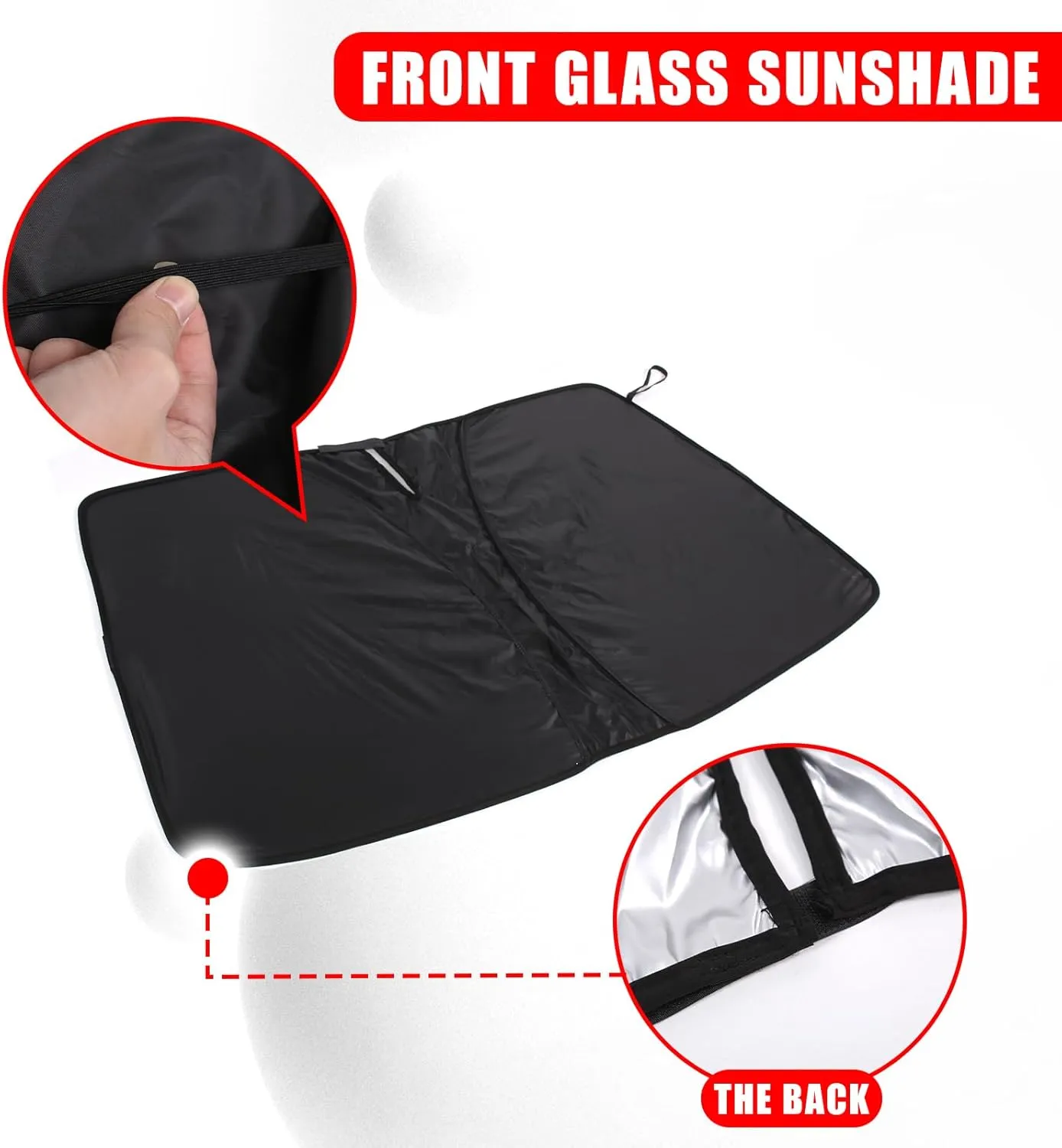 Car Front Windshield Sunshade Compatible with Fiat 500 2010-2024 Abarth 595 2014-2024 Front Window Sun Shade, Foldable Reflective Sun Visor,Blocks UV Rays Sun Visor Protector Heat Shield (Style C)