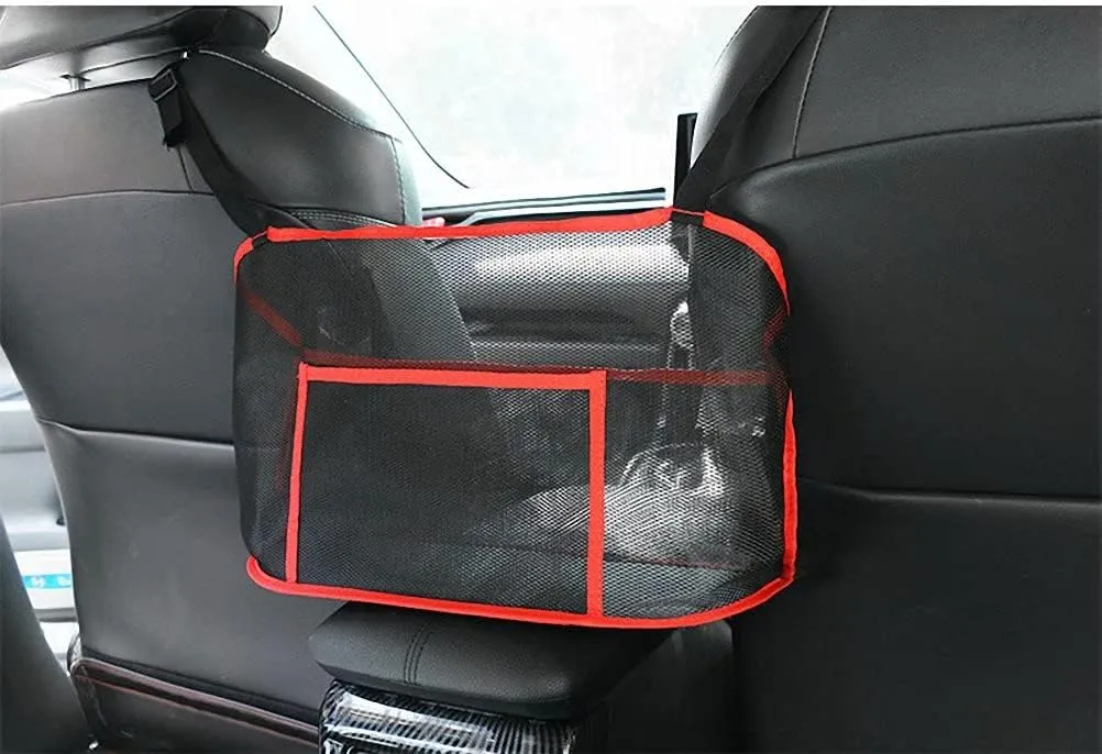 Car Net Pocket, Handbag Holder Storage Bag, Seat Back Net Bag, Hanging Storage Bag, C