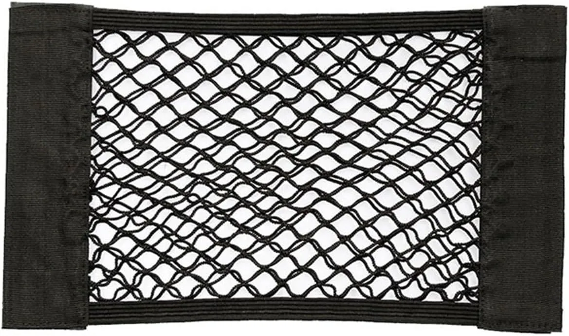 Car Rear Trunk Mesh Organizer Car Rear Seat Back Stowing Tidying Network Bag Trunk Elastic Pocket Car Organizers(25x35cm)