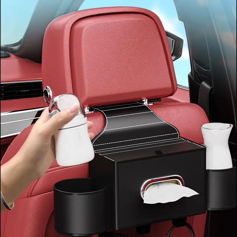 Car Seat Storage Box for Alfa Romeo Tonale,Multifunctiona Cup Tissue Drink Holder Fashionable Hanging Storage Organizer Box Pocket Stowage Bag,B