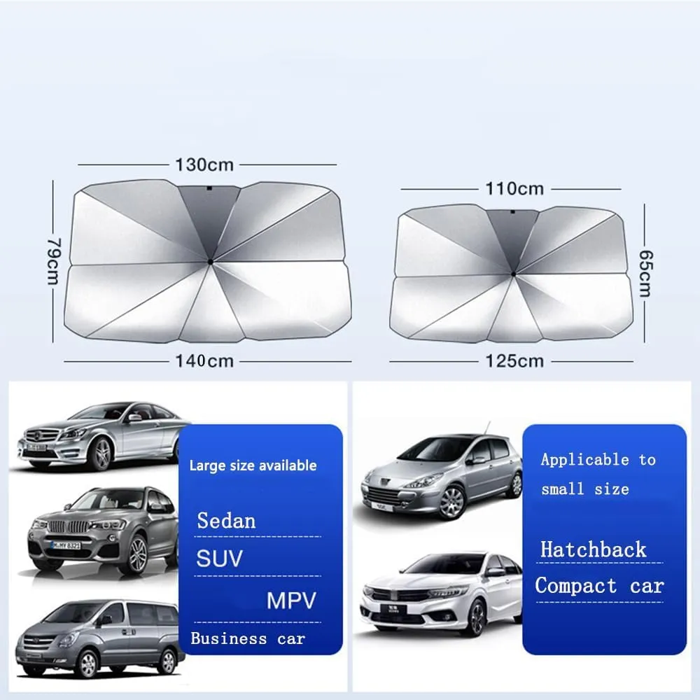 Car Windshield Sun Shade for Mazda Biante 2008-2018, Foldable Car Front Window Windshield Sunshades Cover Sun Protector Interior Accessories,L