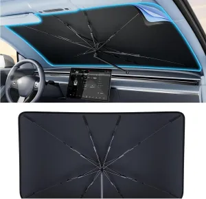 Car Windshield Sun Shade Umbrella for Mazda B-Series Biante Bongo BT-50,Foldable Windscreen Umbrella Front Window Heat Insulation Protection Interior Accessories,140cm*78cm