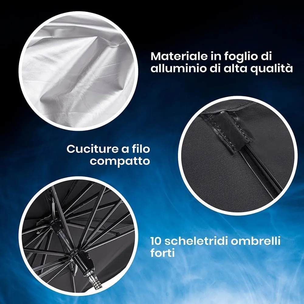 Car Windshield Sun Shade Umbrella for Mazda B-Series Biante Bongo BT-50,Foldable Windscreen Umbrella Front Window Heat Insulation Protection Interior Accessories,140cm*78cm