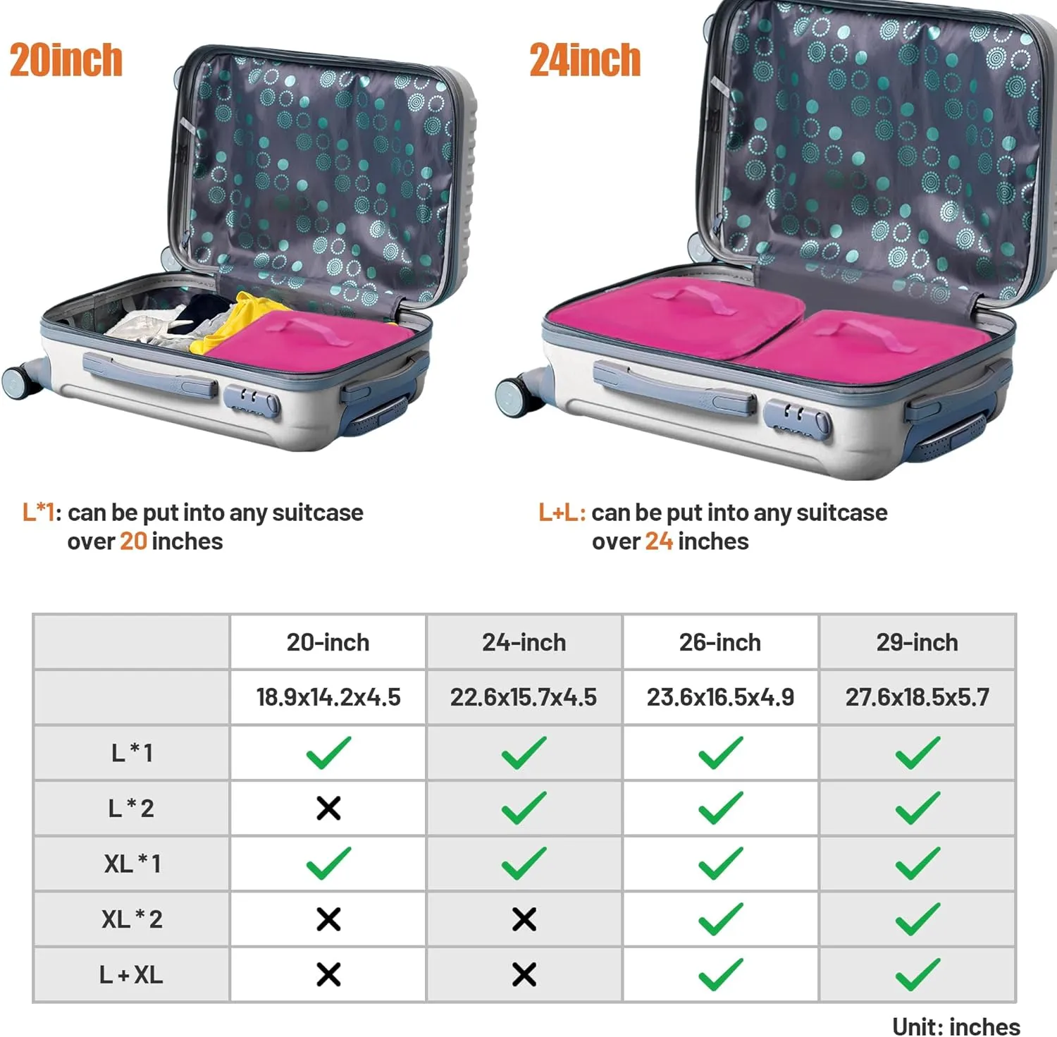 Caroeas Portable Hanging Travel Shelves Bag Suitcase Organizer Carry-on Closet Packing Cubes for Travel, 4-Shelf Suitcase Closet with 2 Hooks, Large Capacity, Red