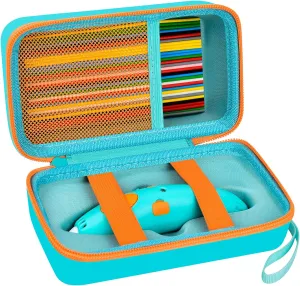Case Compatible with 3Doodler Start  Essentials (2022) for 3D Pen Set for Kids, Storage Organizer Holder for Printing Filament Refill and Micro-USB Charger (Box Only)