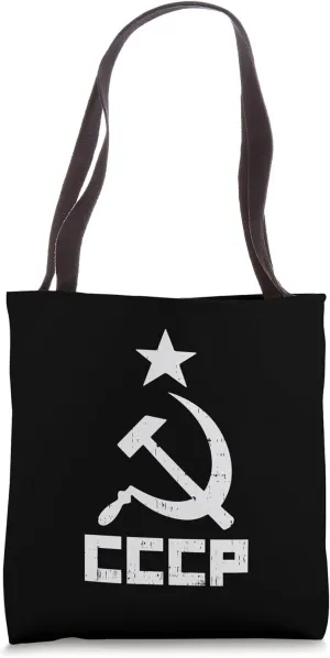CCCP Hammer Sickle Vintage Communism Soviet Union Gift Tote Bag