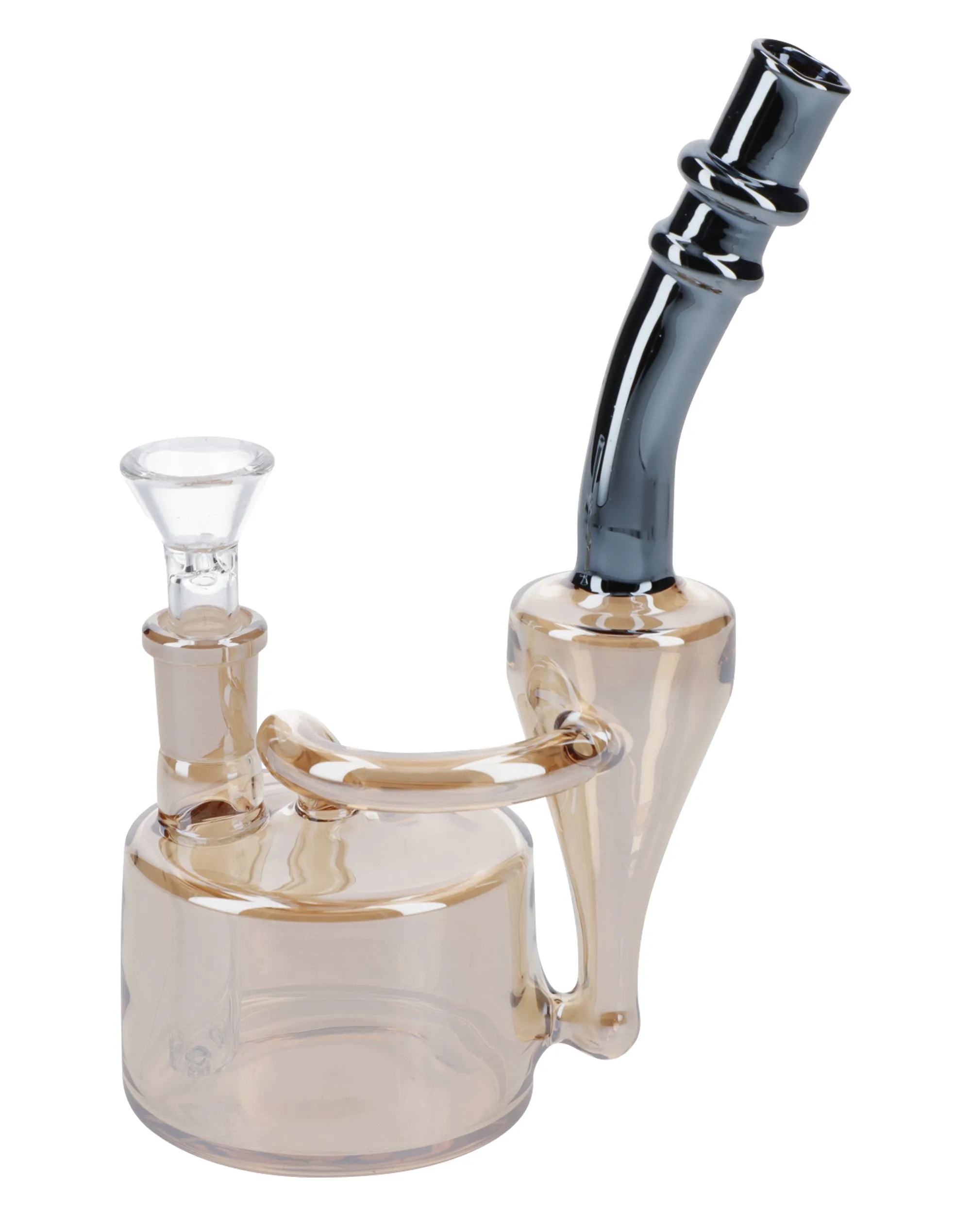 Champagne Gold Electronic Painting Bubbler with Quartz