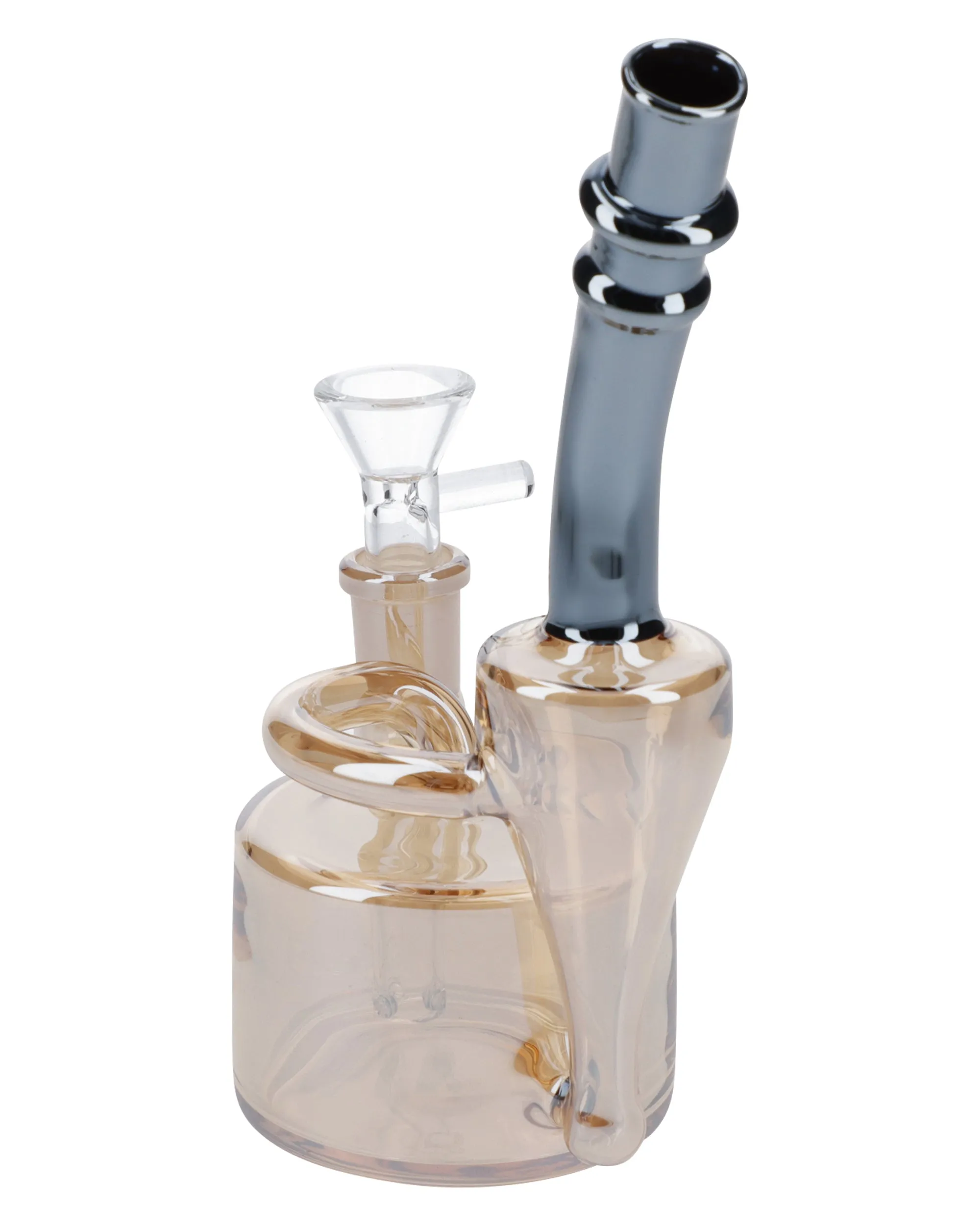 Champagne Gold Electronic Painting Bubbler with Quartz
