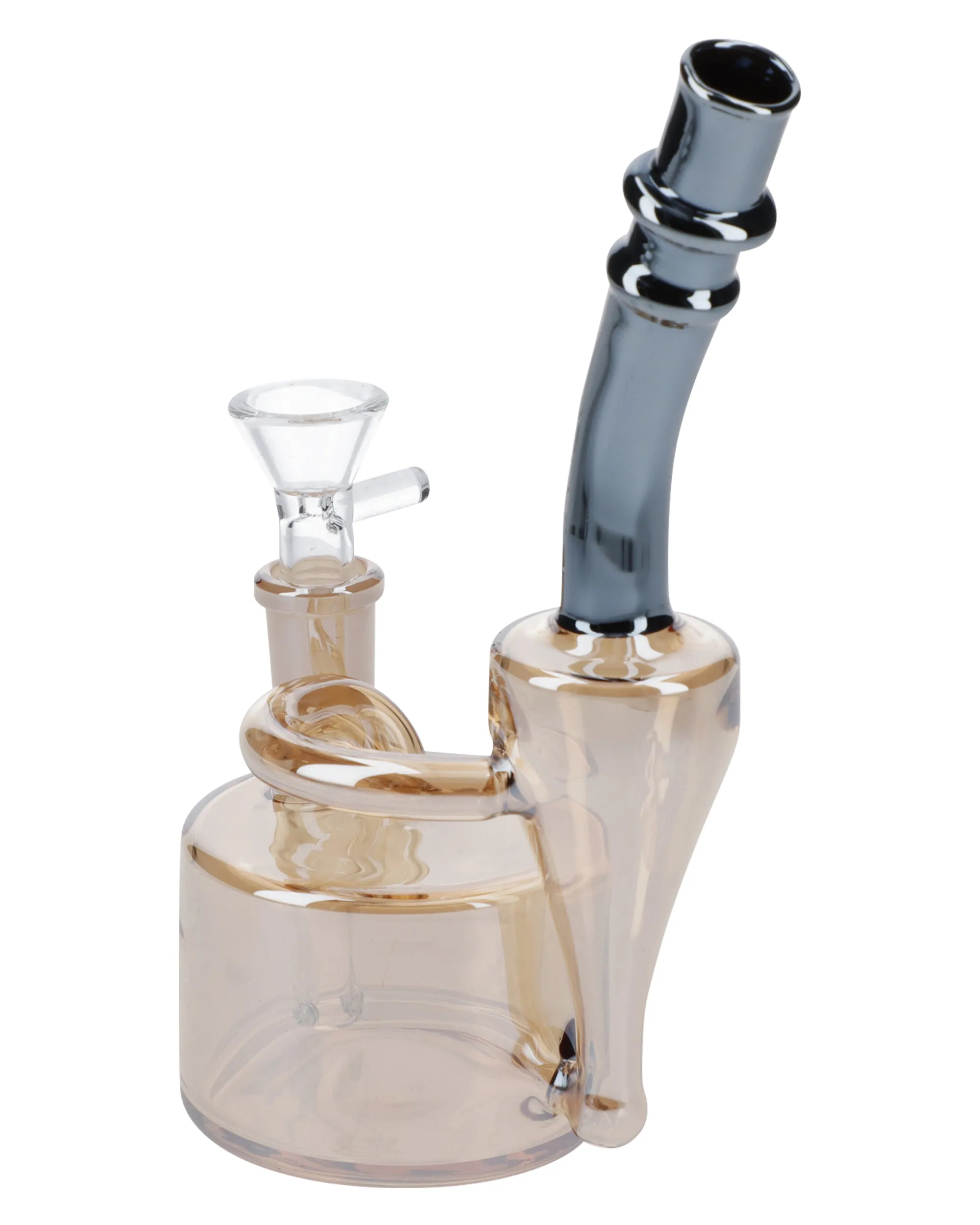 Champagne Gold Electronic Painting Bubbler with Quartz